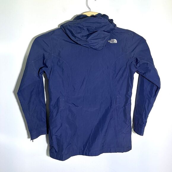 The North Face Womens L HyVent Full Zip Hooded Rain Jacket Lightweight Blue S09 - Picture 4 of 11